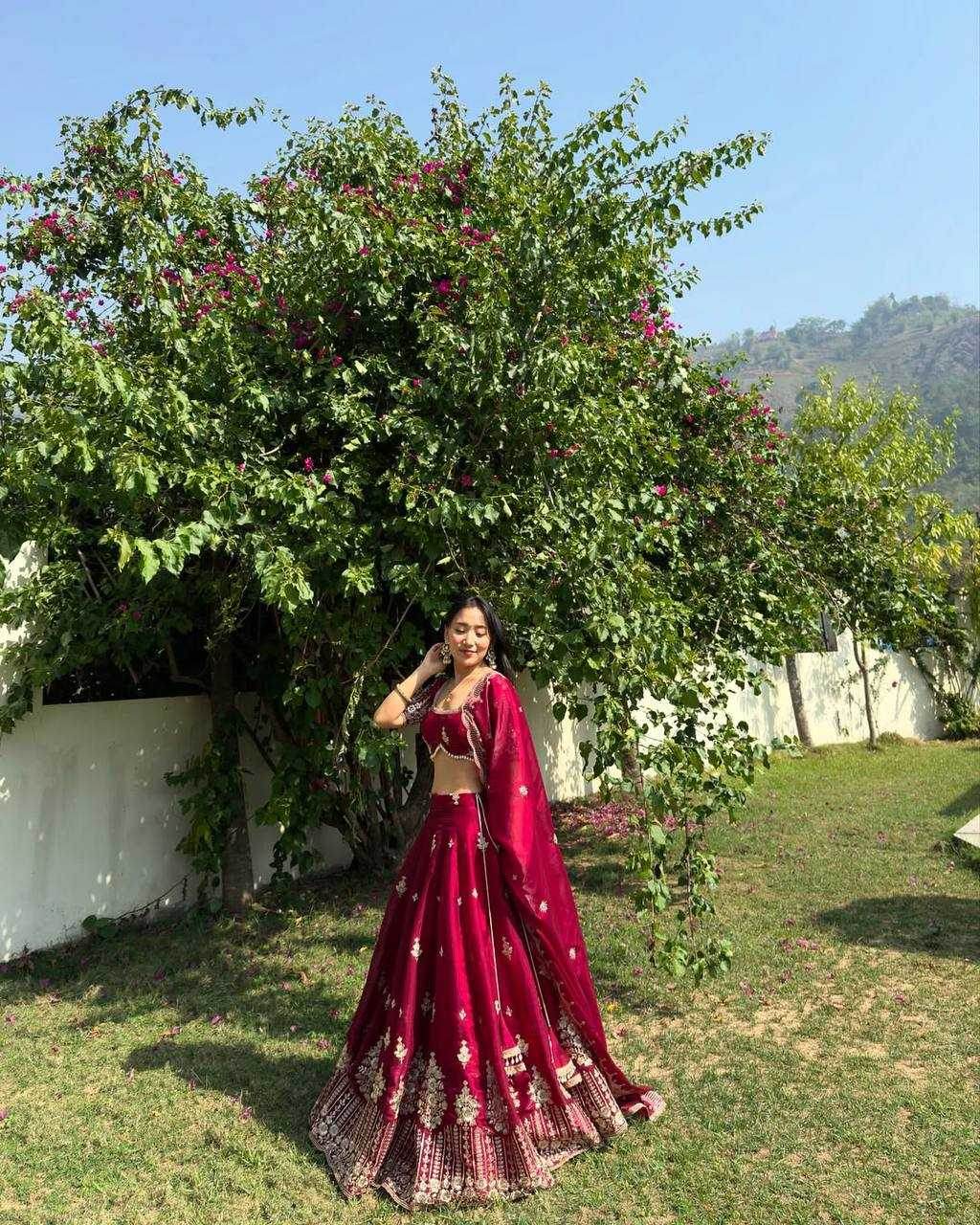 Jimmy Choo Designer Embroidered Lehenga - MYLUXURY LANE ENTERPRISE